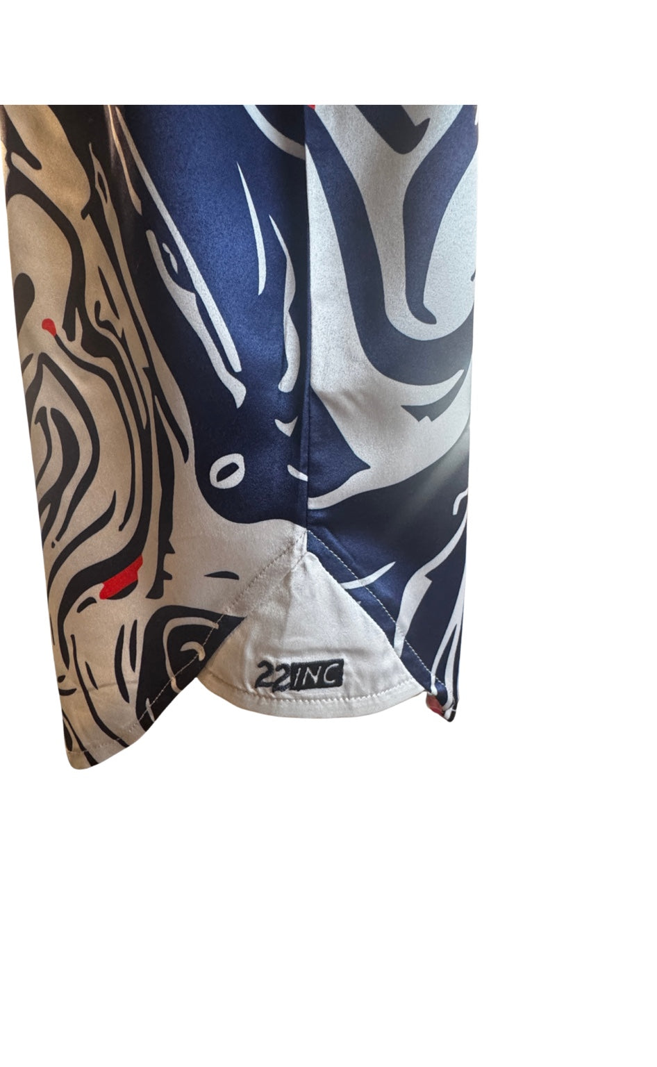 22INC Marble Wave Short Set – Navy / Red / Cream