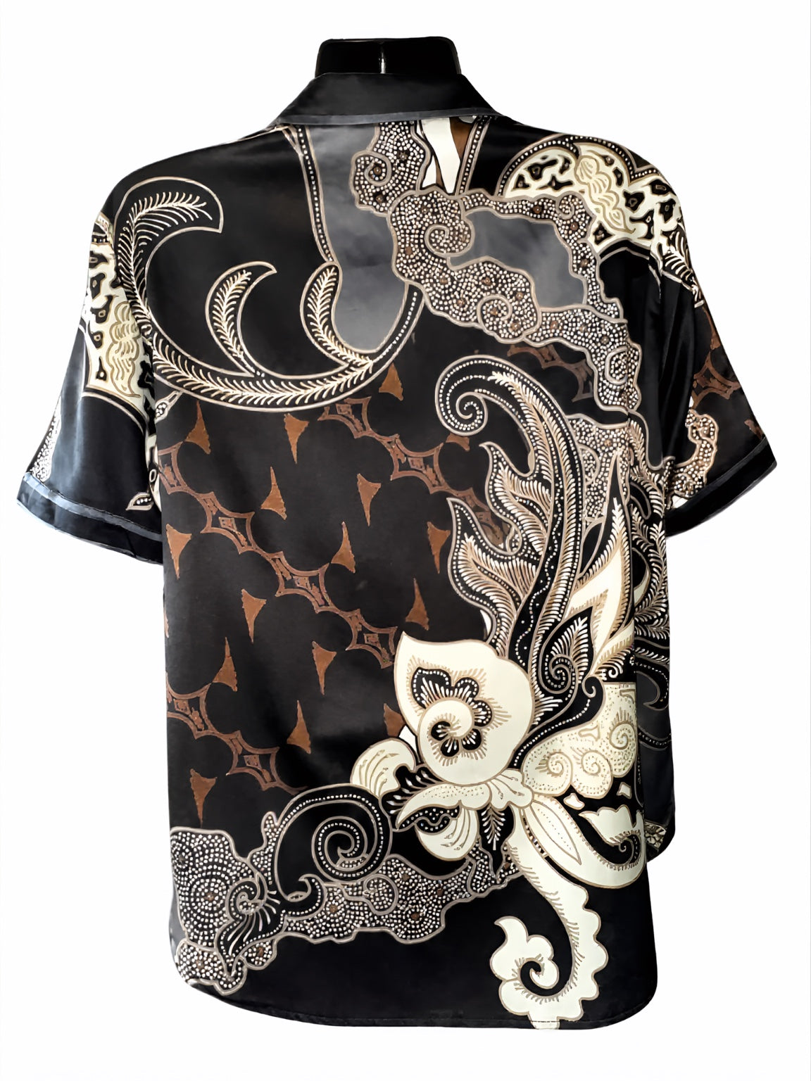 22INC Luxury Paisley Short Set – Black / Cream