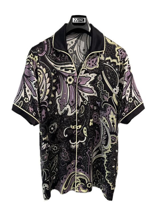PRE-ORDER - Gentlemen's Collection Paisley Print Silk Shirt (Copy)
