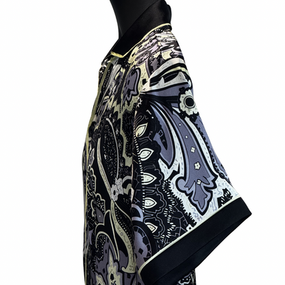 Gentleman's Collection Luxury Paisley Print Silk Shirt