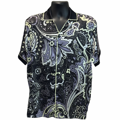Gentleman's Collection Luxury Paisley Print Silk Shirt