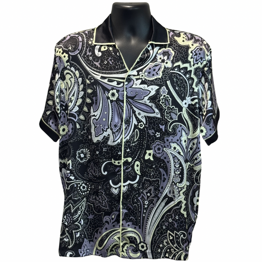 Gentleman's Collection Luxury Paisley Print Silk Shirt