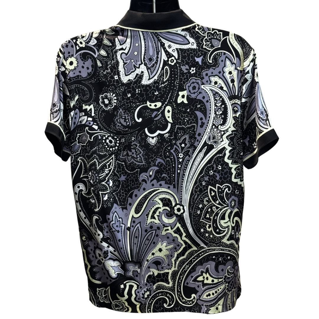 Gentleman's Collection Luxury Paisley Print Silk Shirt